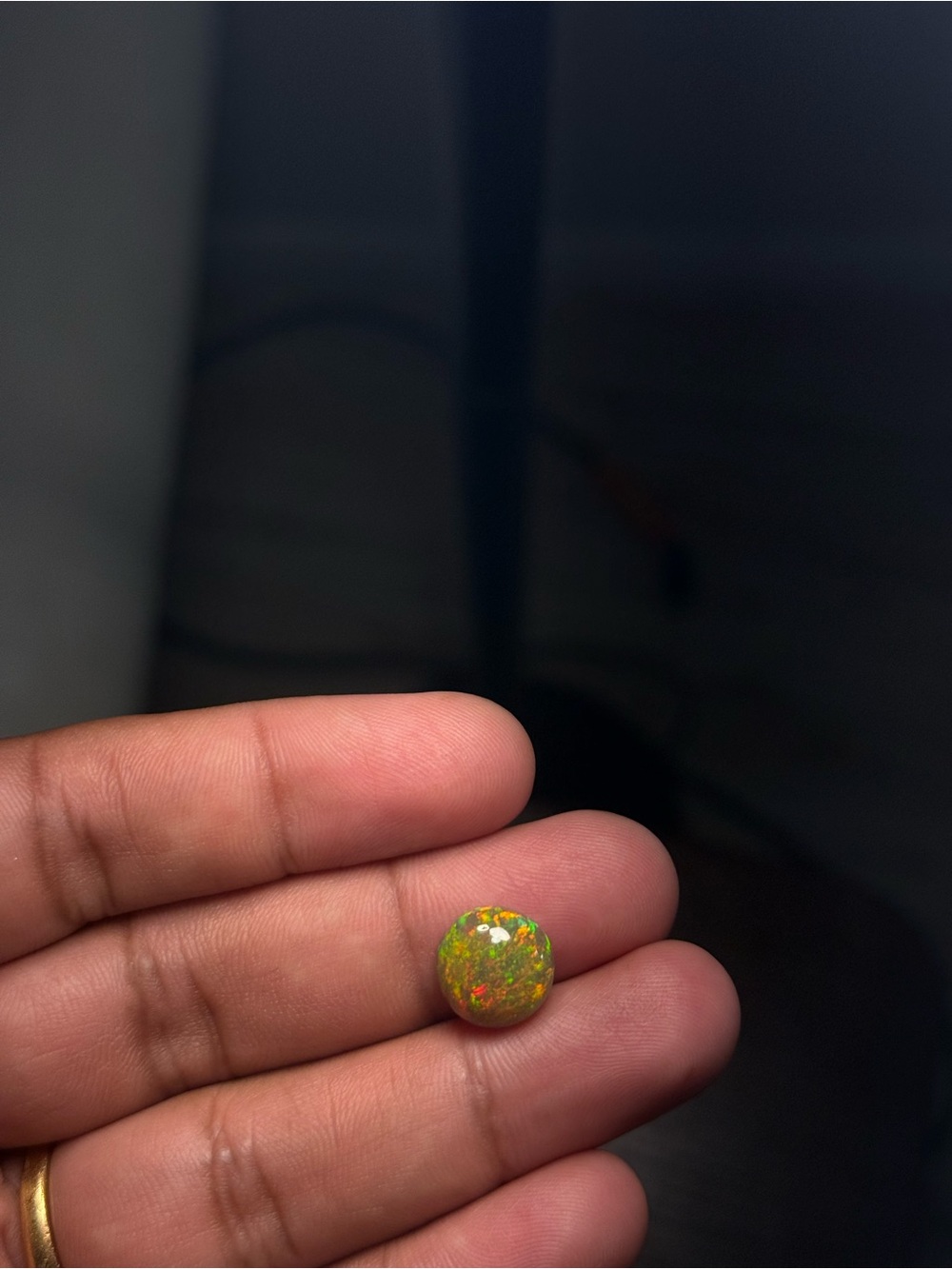 3.4 Ct Natural Ethiopian Opal Cabochon Loose Gemstone Fiery Flash Multi Color